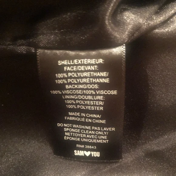 Sam Edelman leather like cropped jacket  size S. - Picture 3 of 4